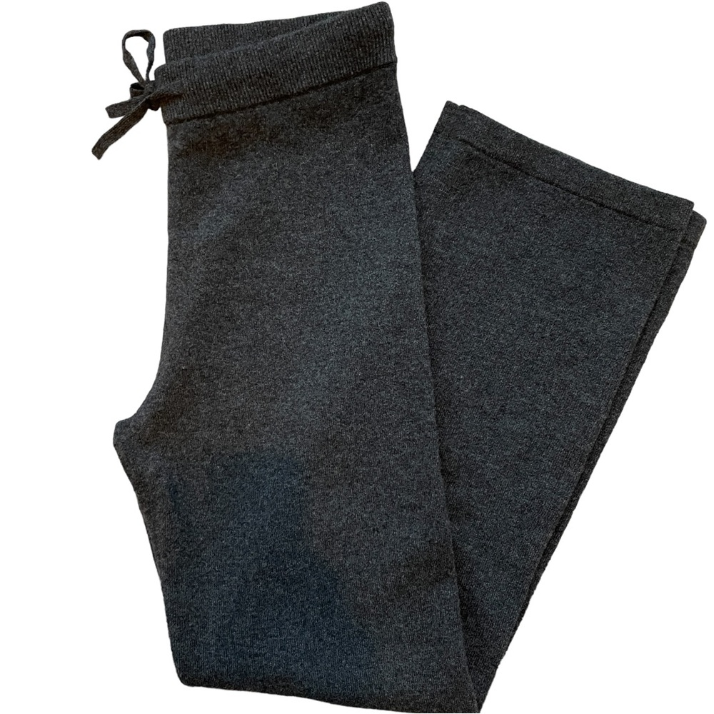 VEN STORE 100% Cashmere Lounge Pants Gray with Tie Waist, excellent condition